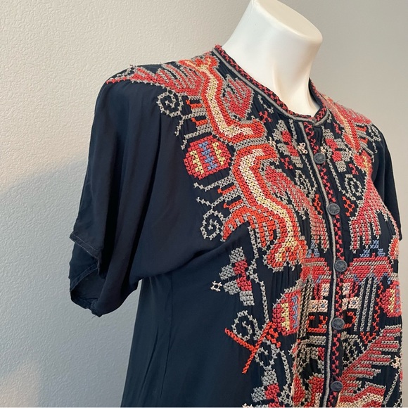 Johnny Was Biya Embroidered Mini Dress - Picture 5 of 6